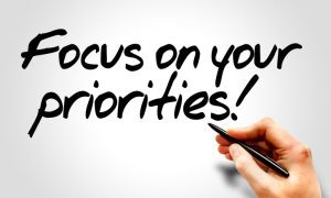 Handwriting Focus on your priorities.