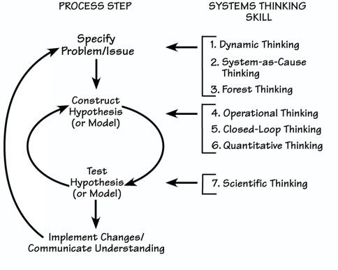 Systems thinking process and skills, courtesy of Systems Thinker.