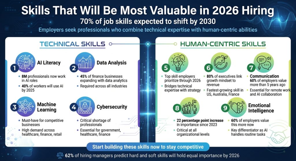 Skills that will be most valuable in 2026 hiring.